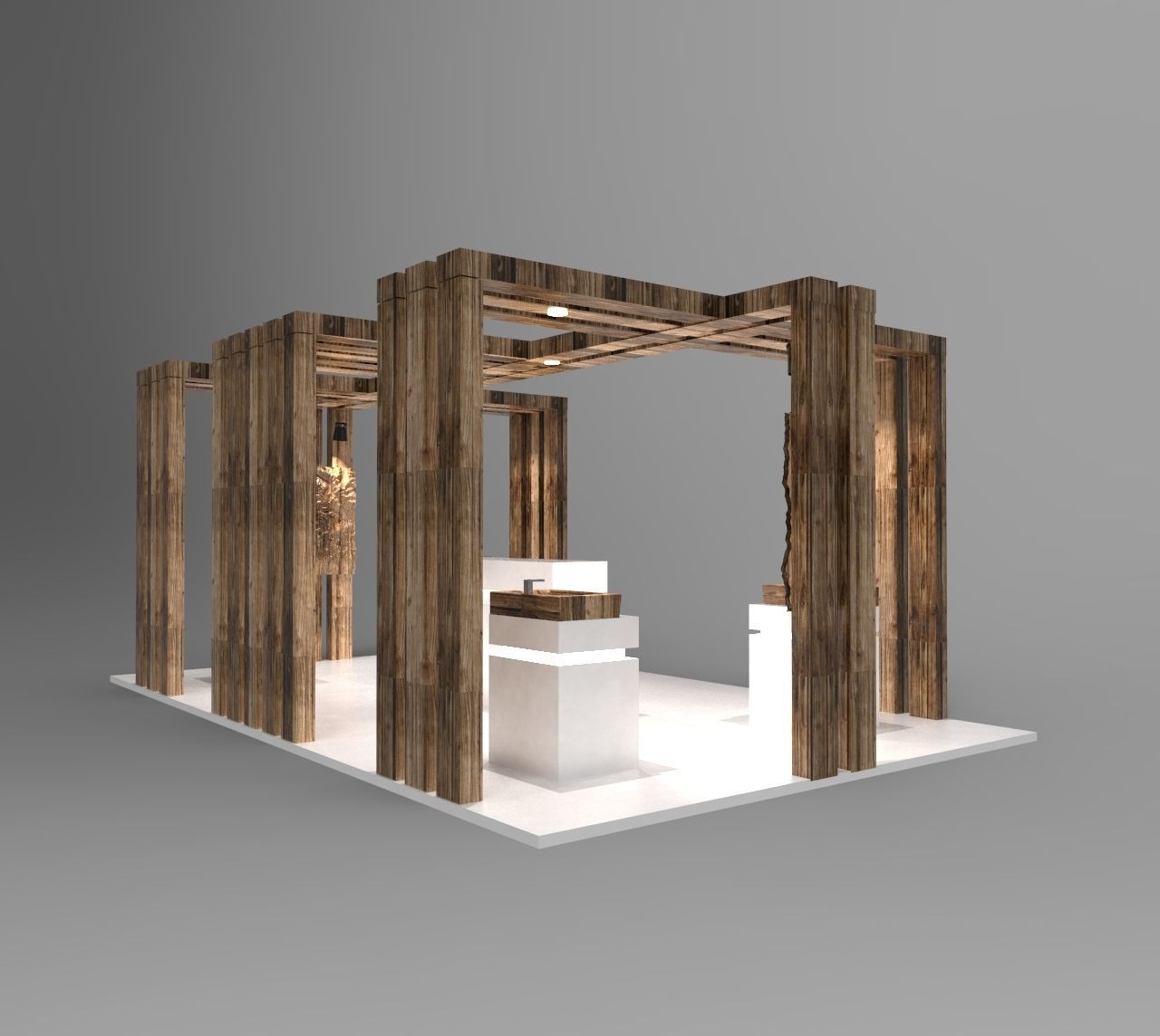 Exhibition stand - fair 3D model_3