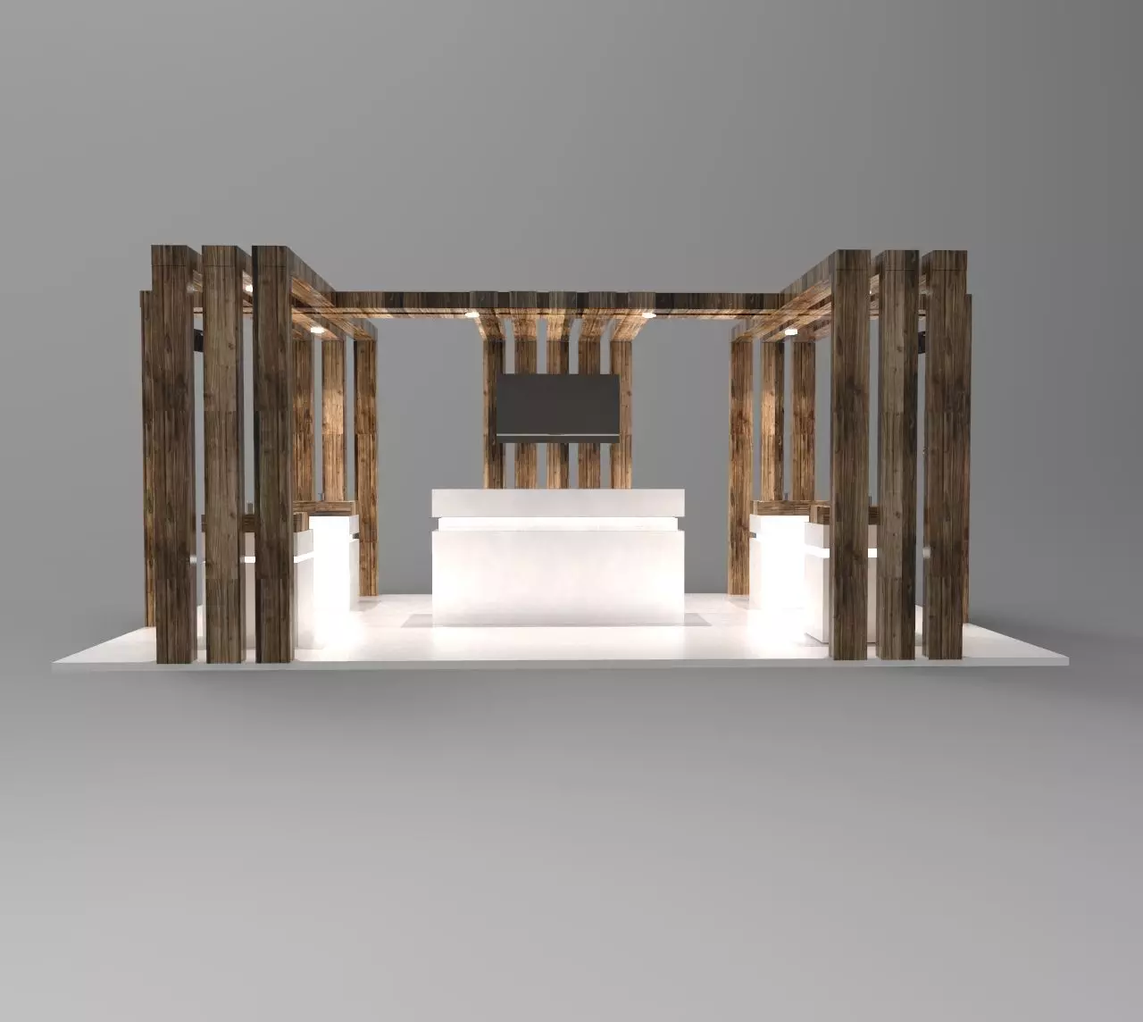 Exhibition stand - fair 3D model_0