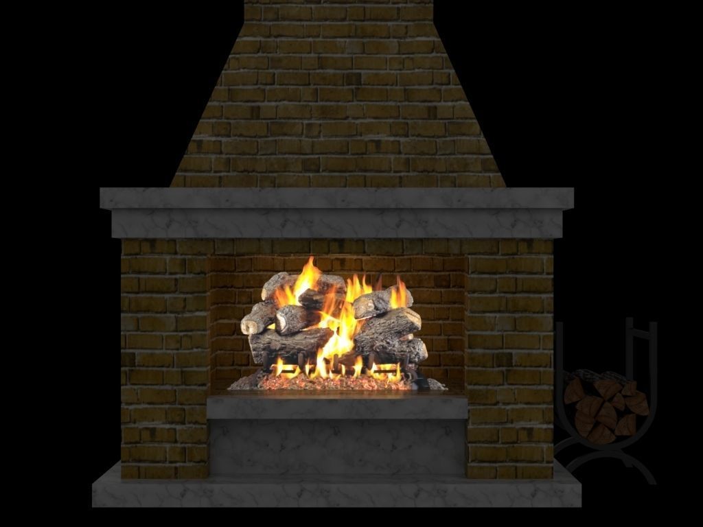 Fireplace 3D model_3