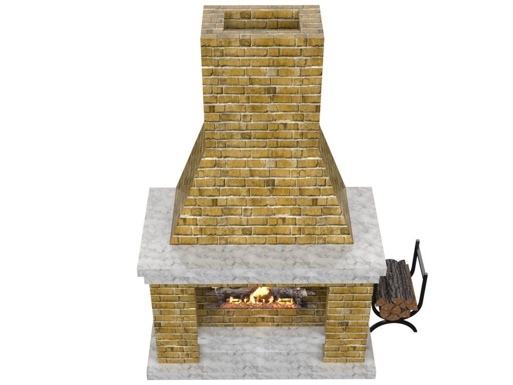Fireplace 3D model_8