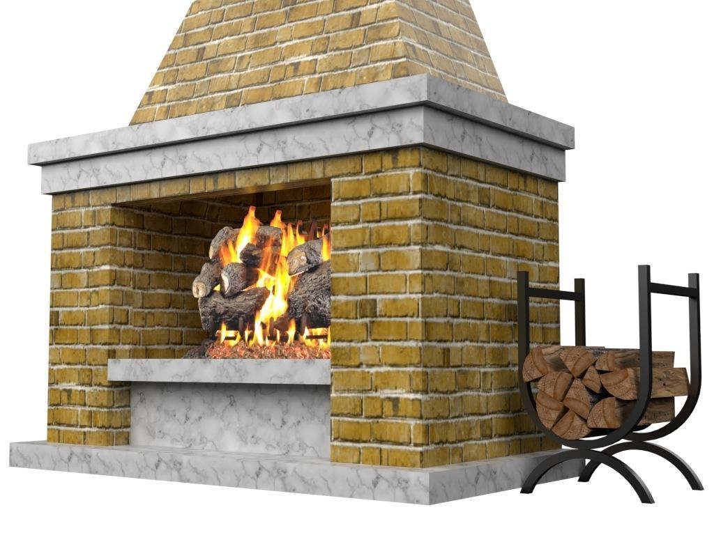 Fireplace 3D model_6