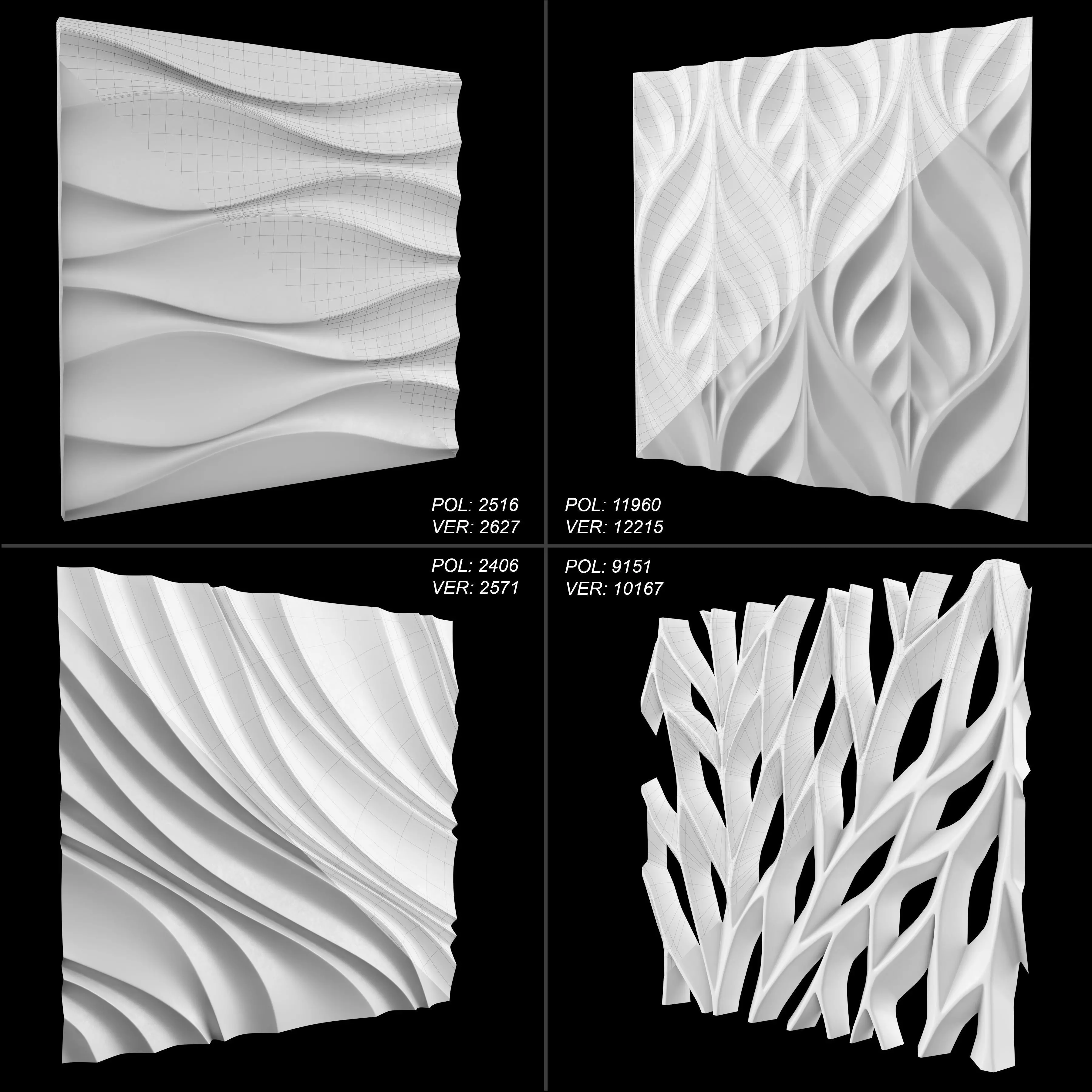 3D Panel for wall 3D model_0