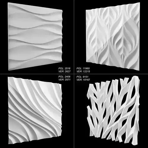3D Panel for wall 3D model