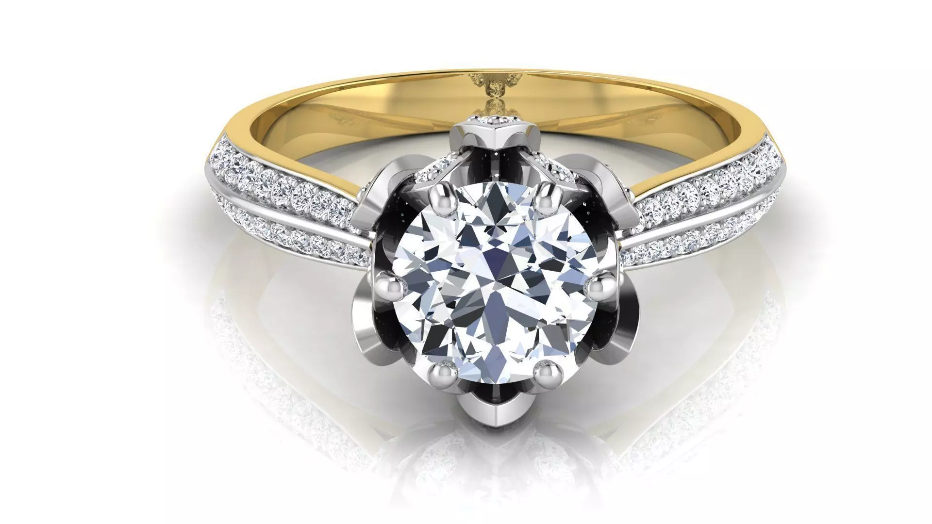 Flower Pedal Shape Ring 3D print model