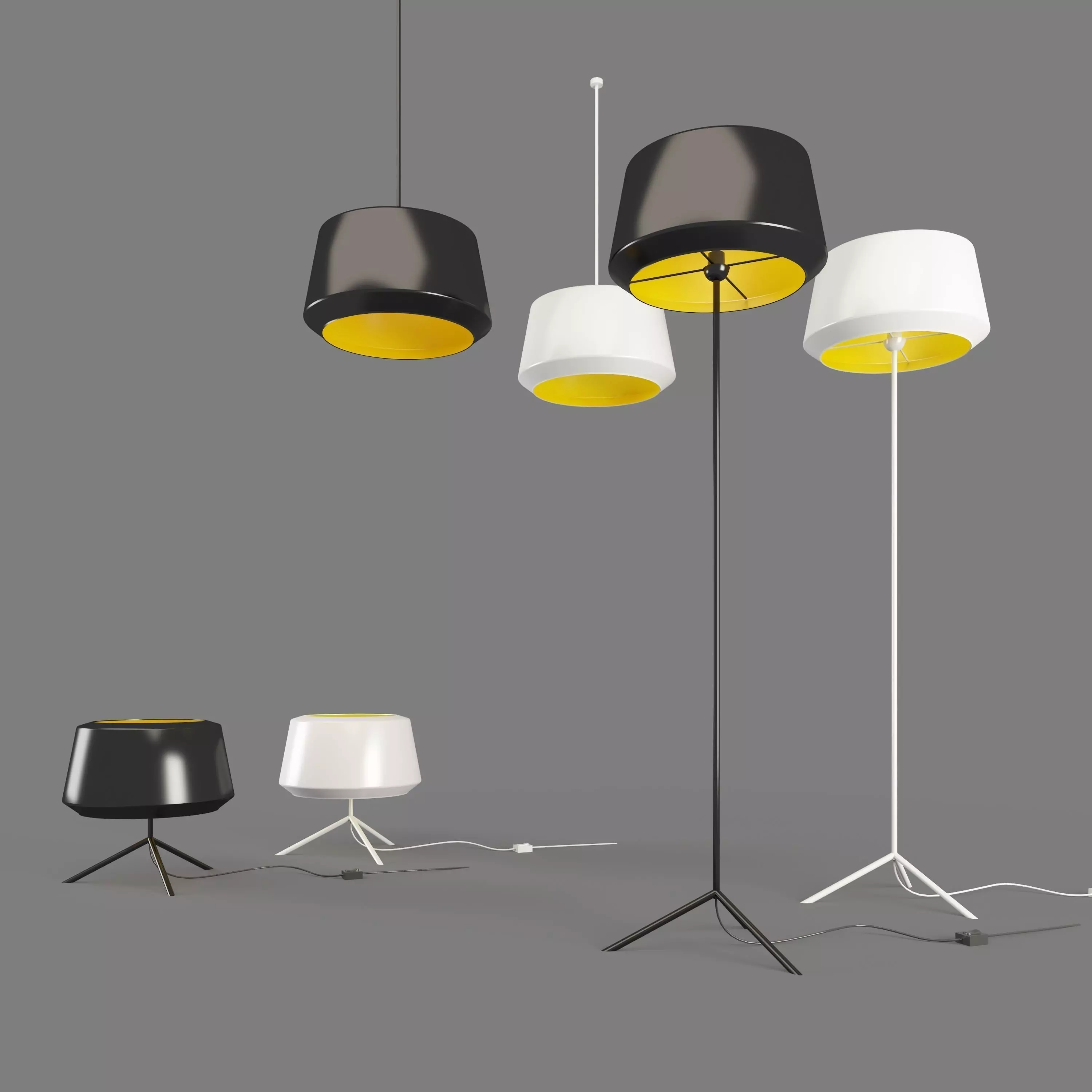 CAN Light Zerolighting Floor Table Pendant 3D model