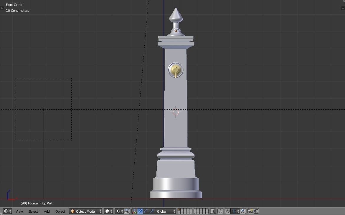 Old Fountain Low-poly 3D model_18
