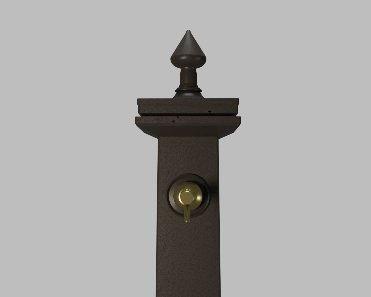 Old Fountain Low-poly 3D model_5