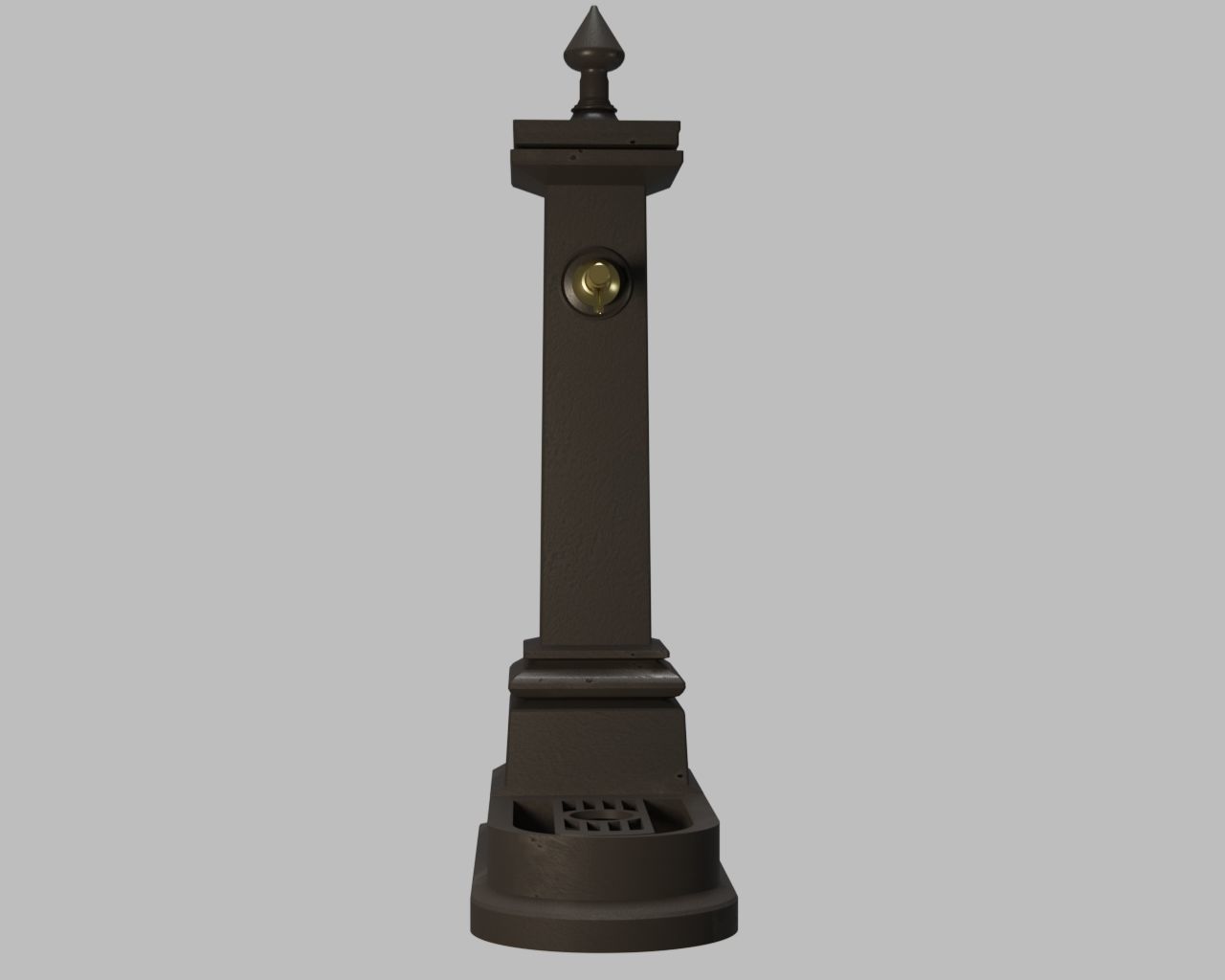 Old Fountain Low-poly 3D model_4