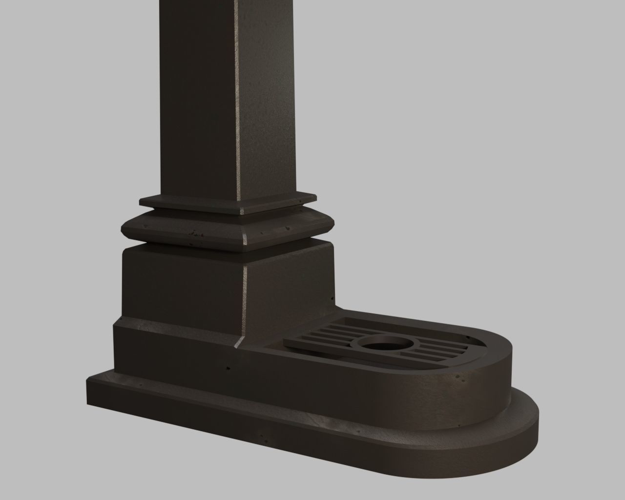 Old Fountain Low-poly 3D model_10