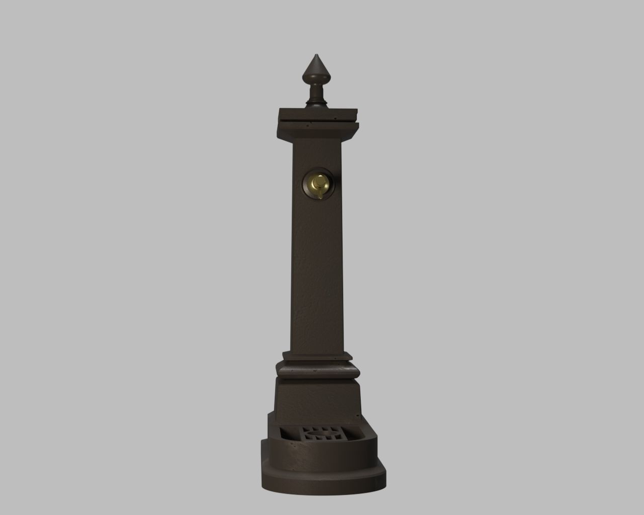 Old Fountain Low-poly 3D model_6