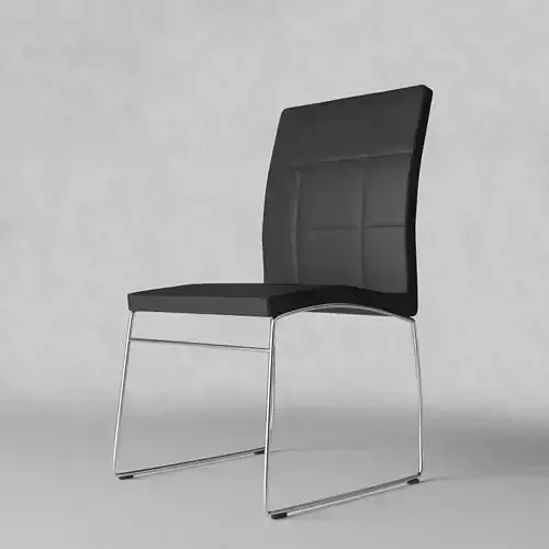 Chair black leather