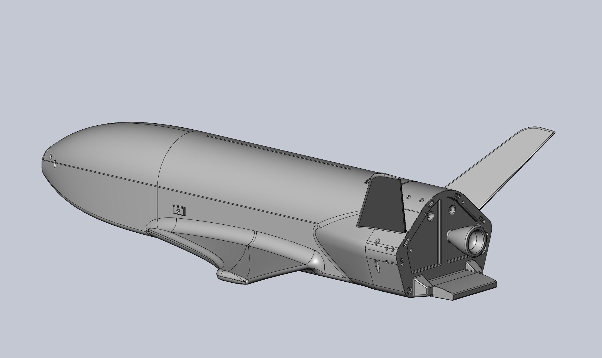 Boeing X-37B OTV Experimental Spaceplane Miniature 3D print model_5