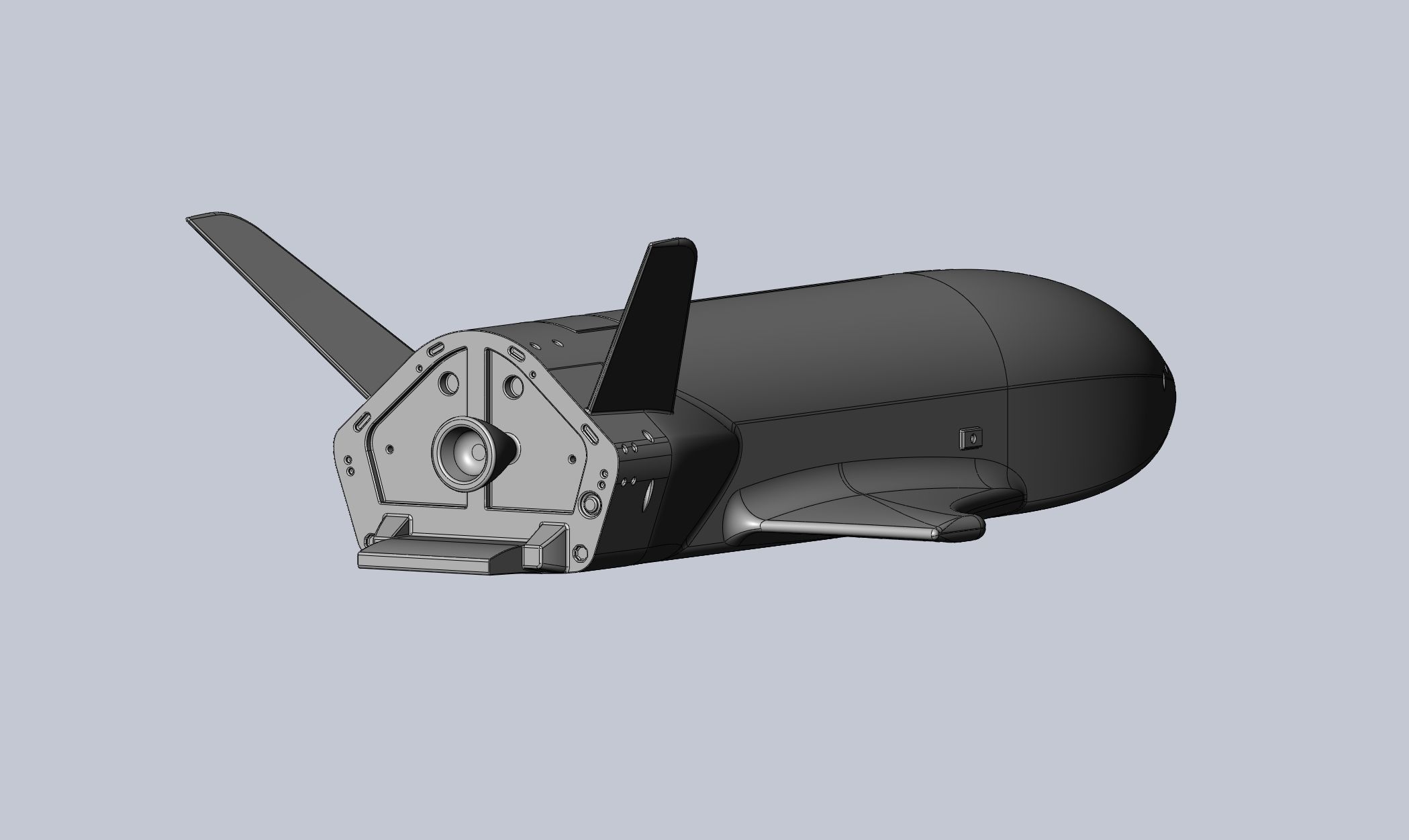 Boeing X-37B OTV Experimental Spaceplane Miniature 3D print model_9