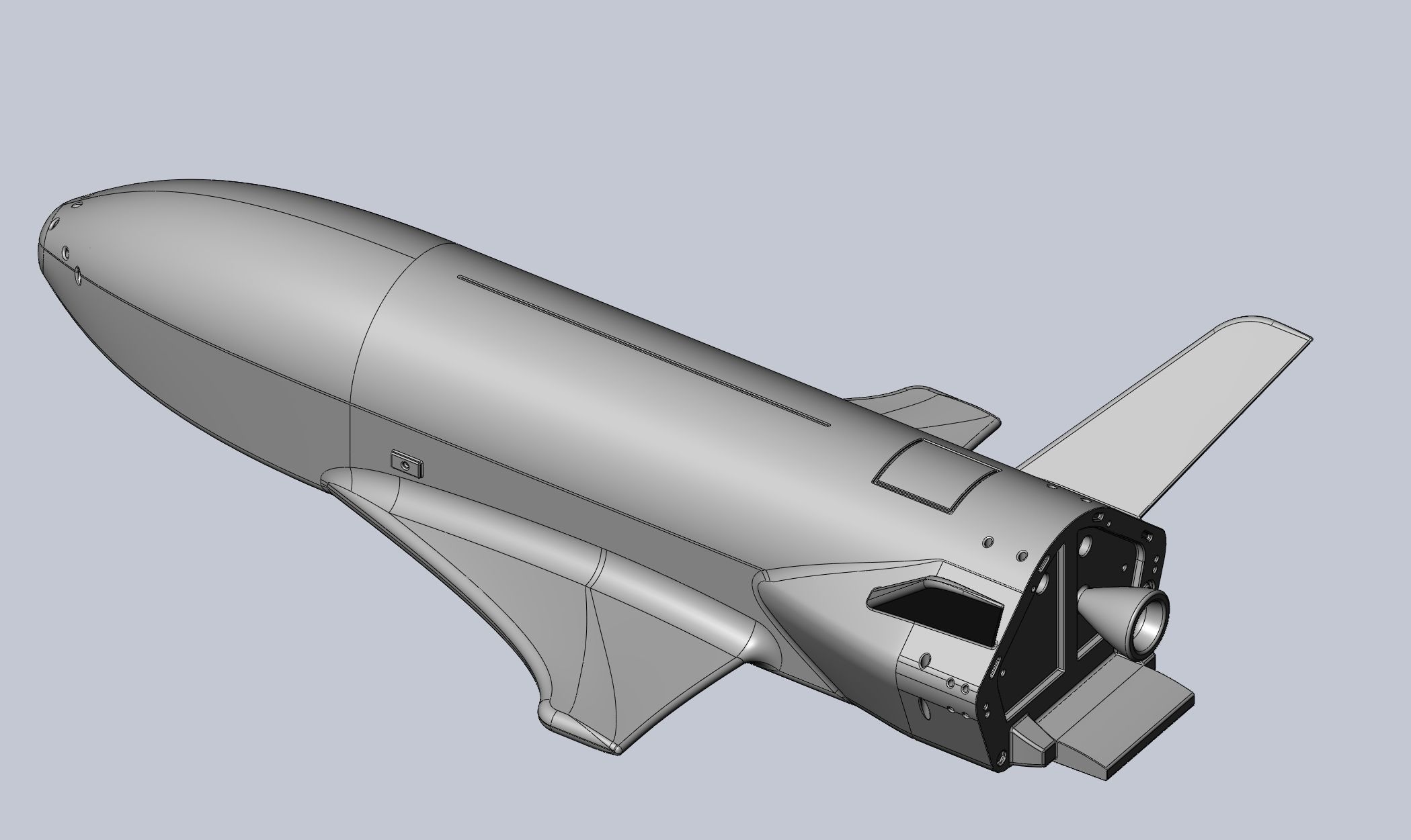 Boeing X-37B OTV Experimental Spaceplane Miniature 3D print model_6