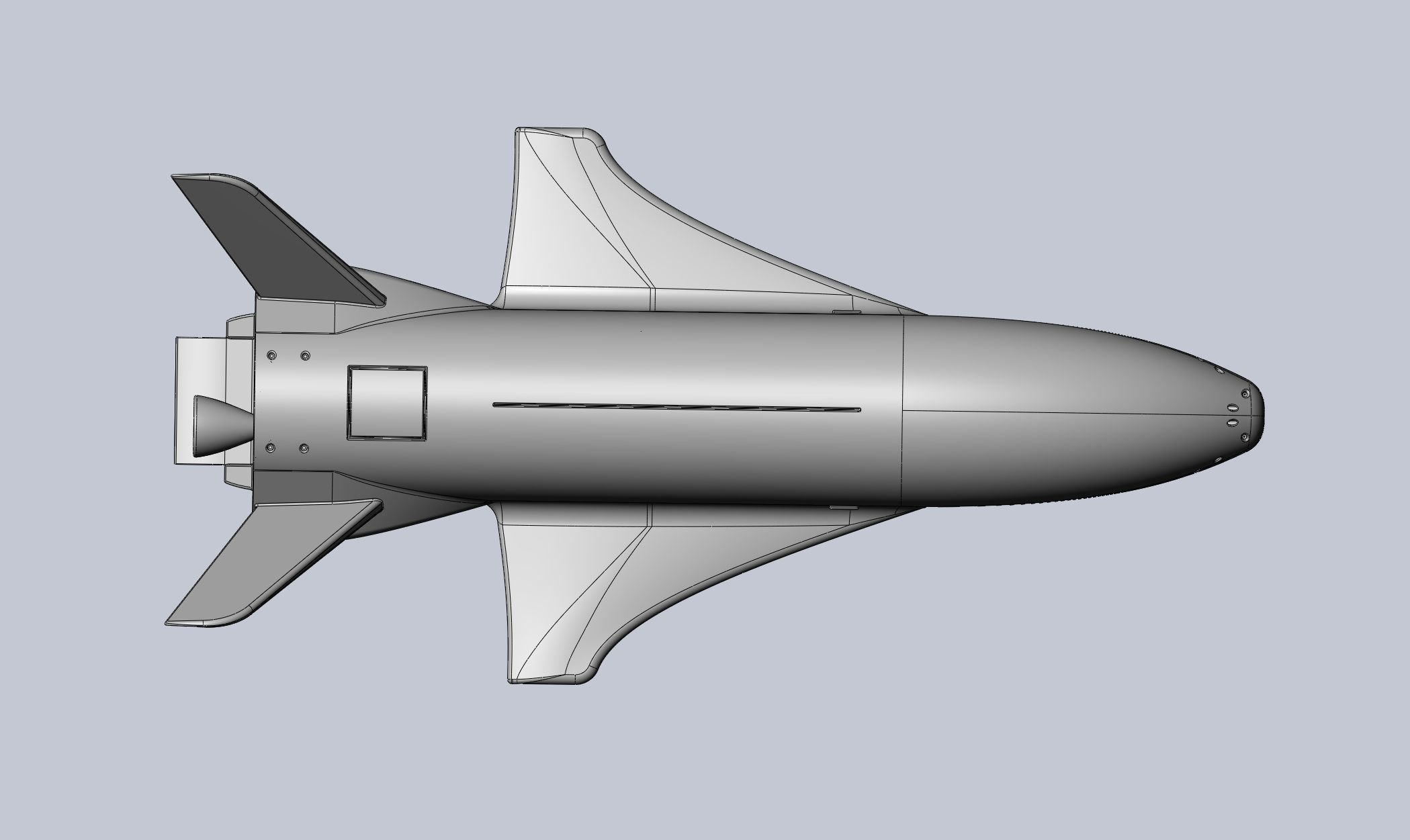 Boeing X-37B OTV Experimental Spaceplane Miniature 3D print model_23