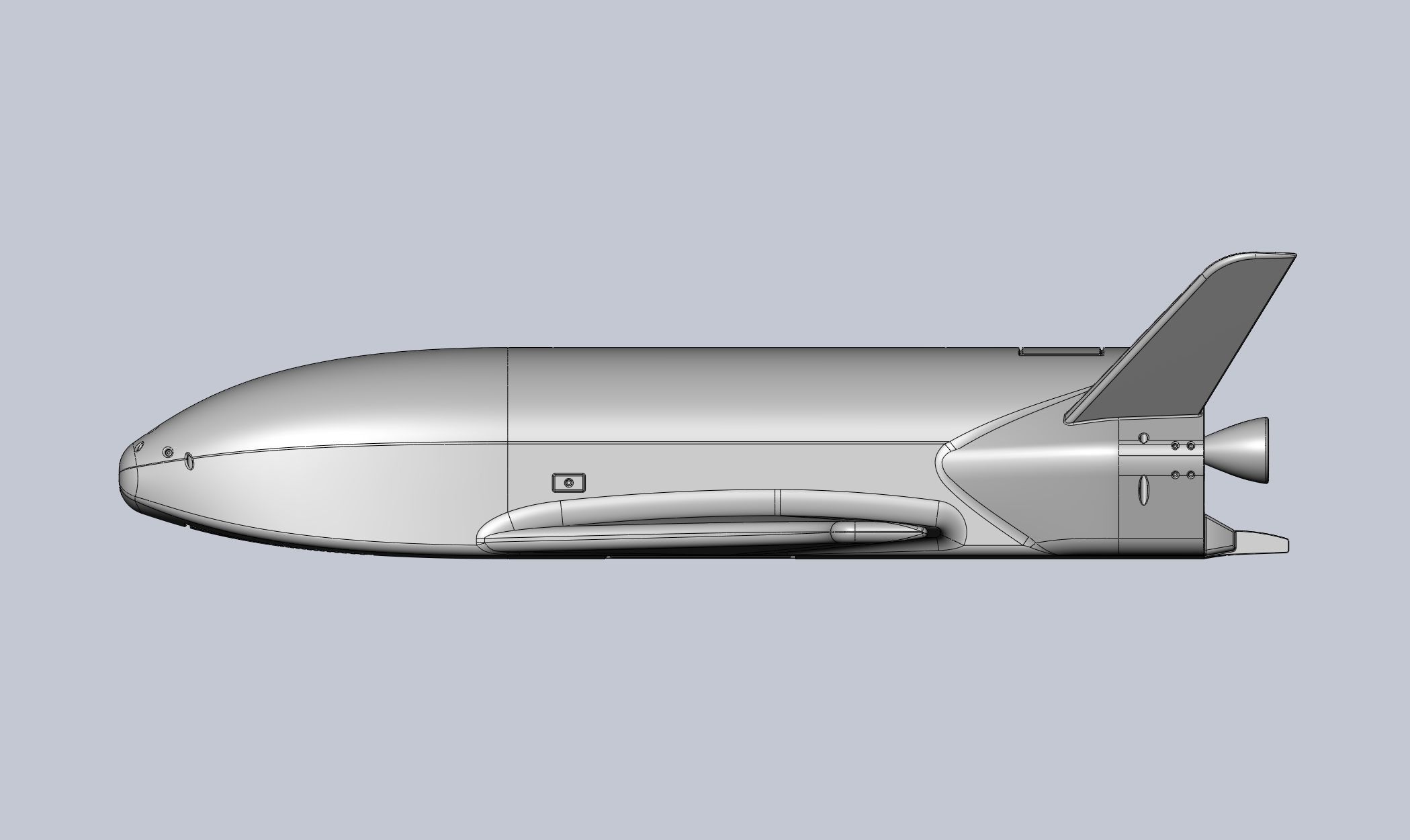 Boeing X-37B OTV Experimental Spaceplane Miniature 3D print model_13