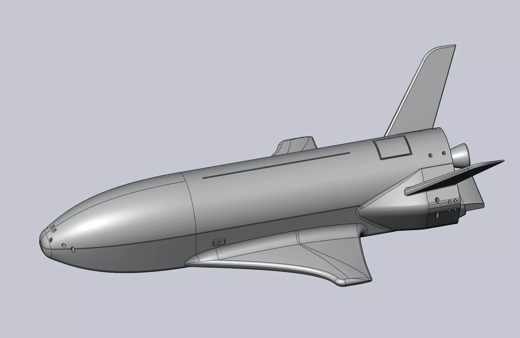 Boeing X-37B OTV Experimental Spaceplane Miniature 3D print model_0