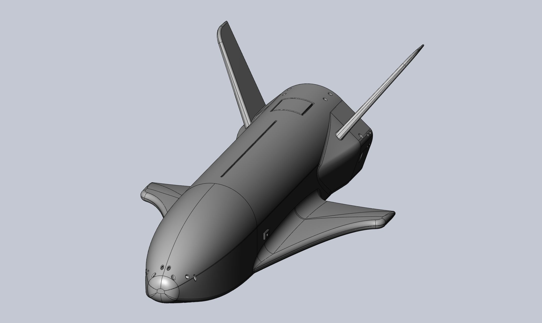 Boeing X-37B OTV Experimental Spaceplane Miniature 3D print model_36