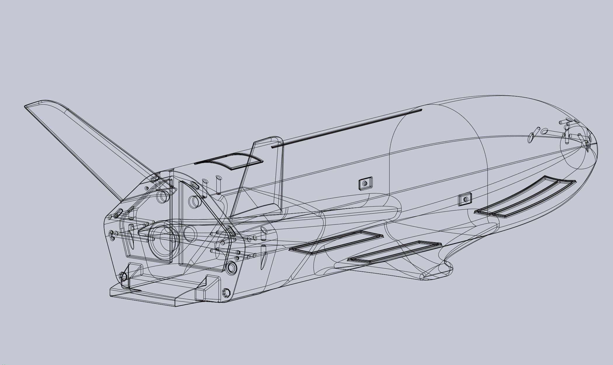 Boeing X-37B OTV Experimental Spaceplane Miniature 3D print model_12