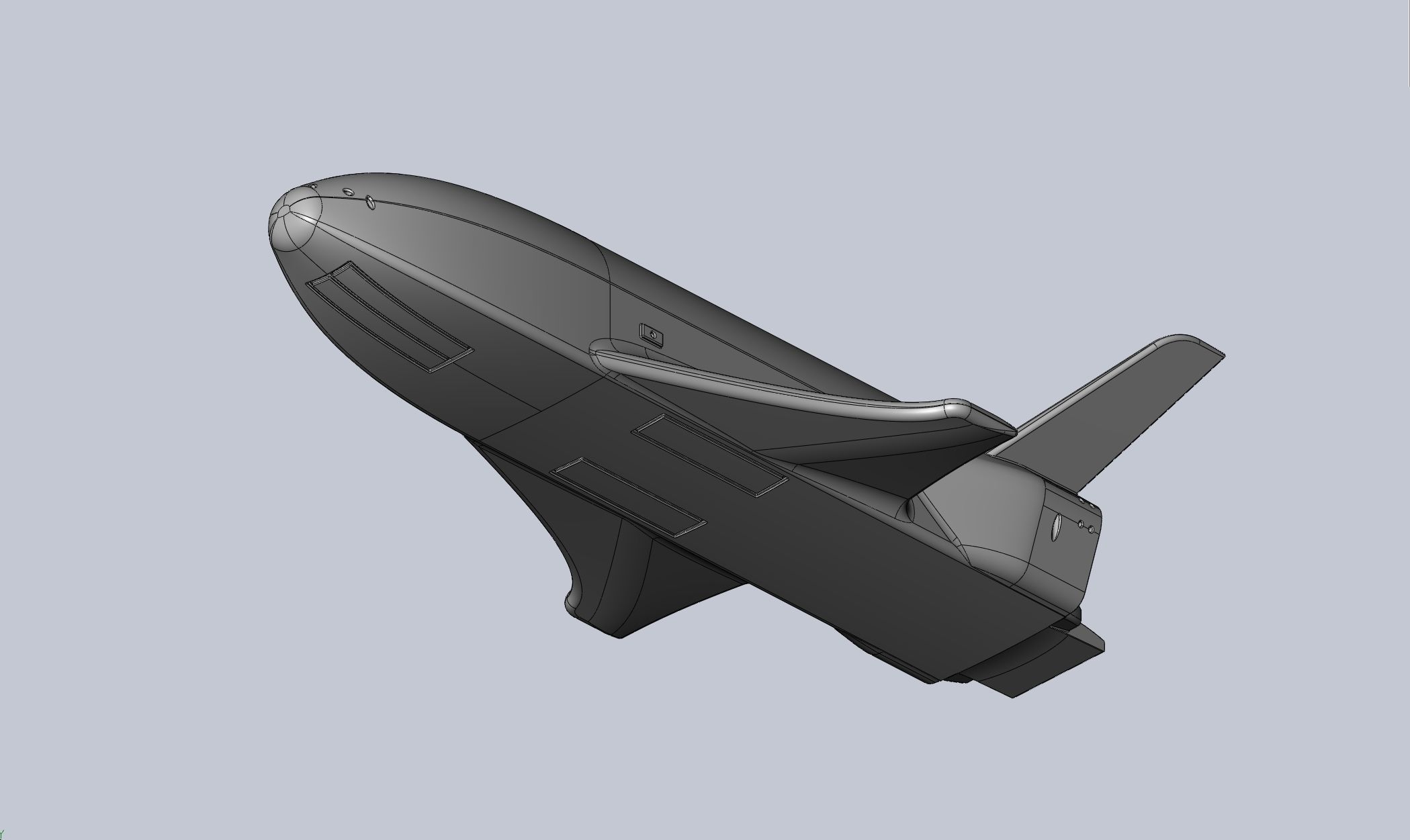 Boeing X-37B OTV Experimental Spaceplane Miniature 3D print model_3