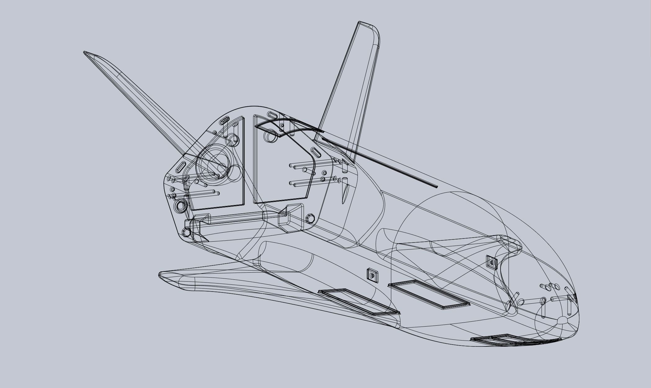 Boeing X-37B OTV Experimental Spaceplane Miniature 3D print model_11