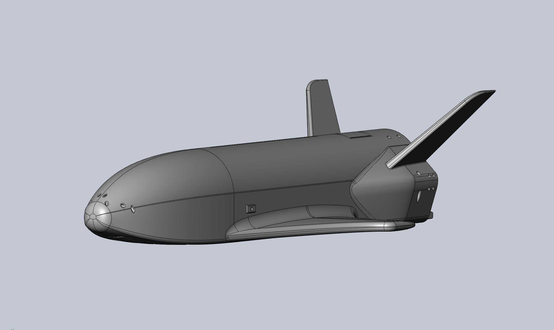 Boeing X-37B OTV Experimental Spaceplane Miniature 3D print model_37