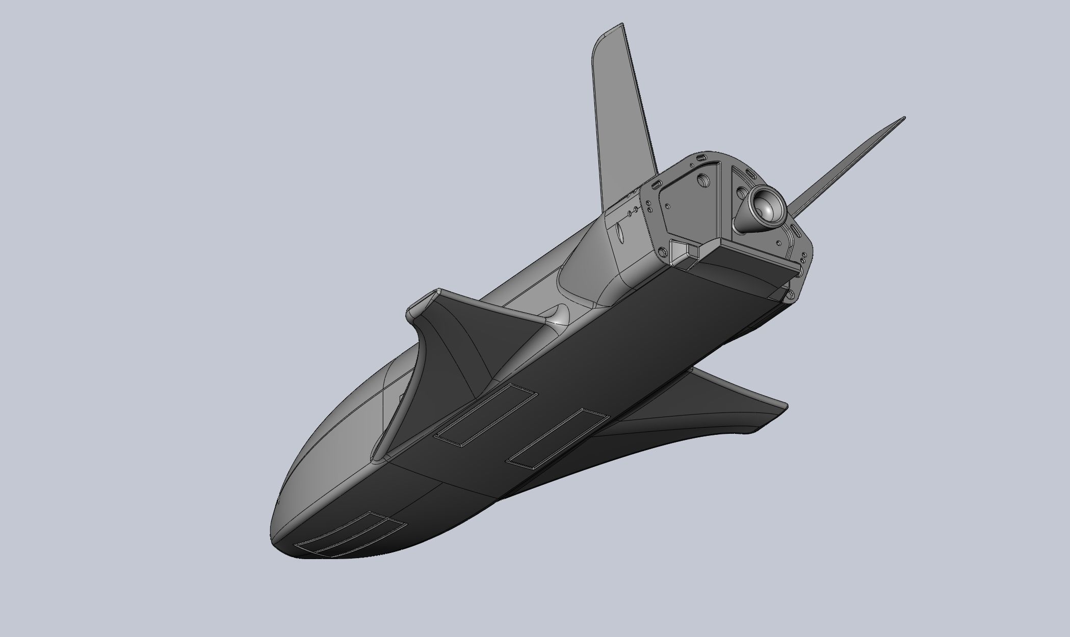 Boeing X-37B OTV Experimental Spaceplane Miniature 3D print model_4