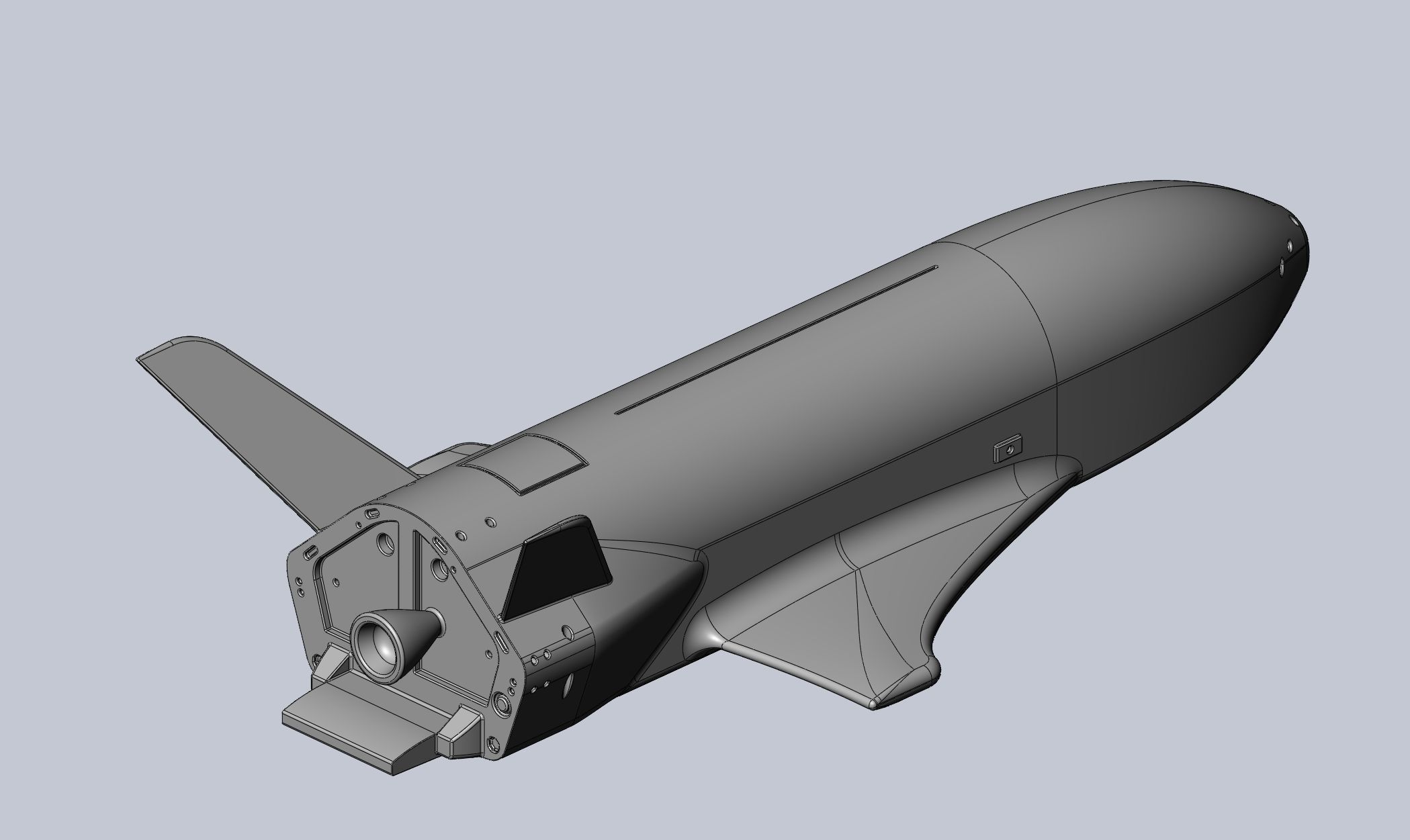 Boeing X-37B OTV Experimental Spaceplane Miniature 3D print model_8