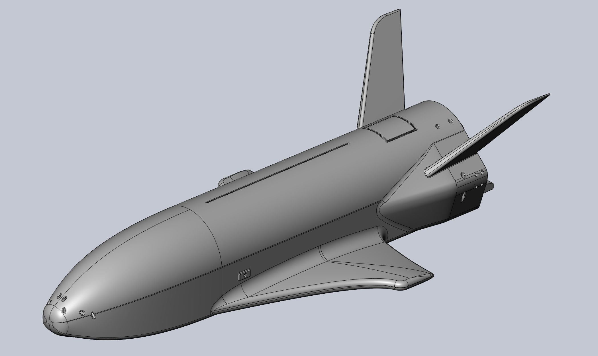 Boeing X-37B OTV Experimental Spaceplane Miniature 3D print model_35