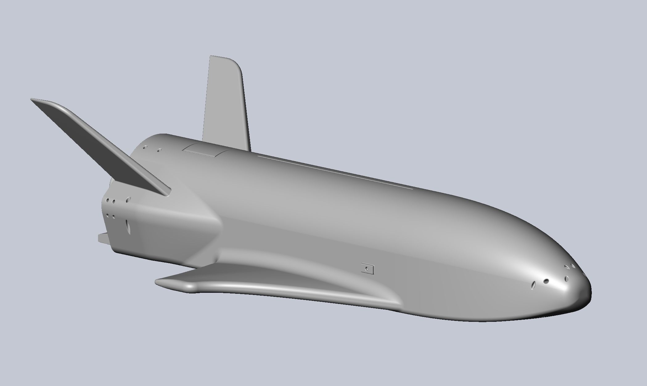 Boeing X-37B OTV Experimental Spaceplane Miniature 3D print model_15