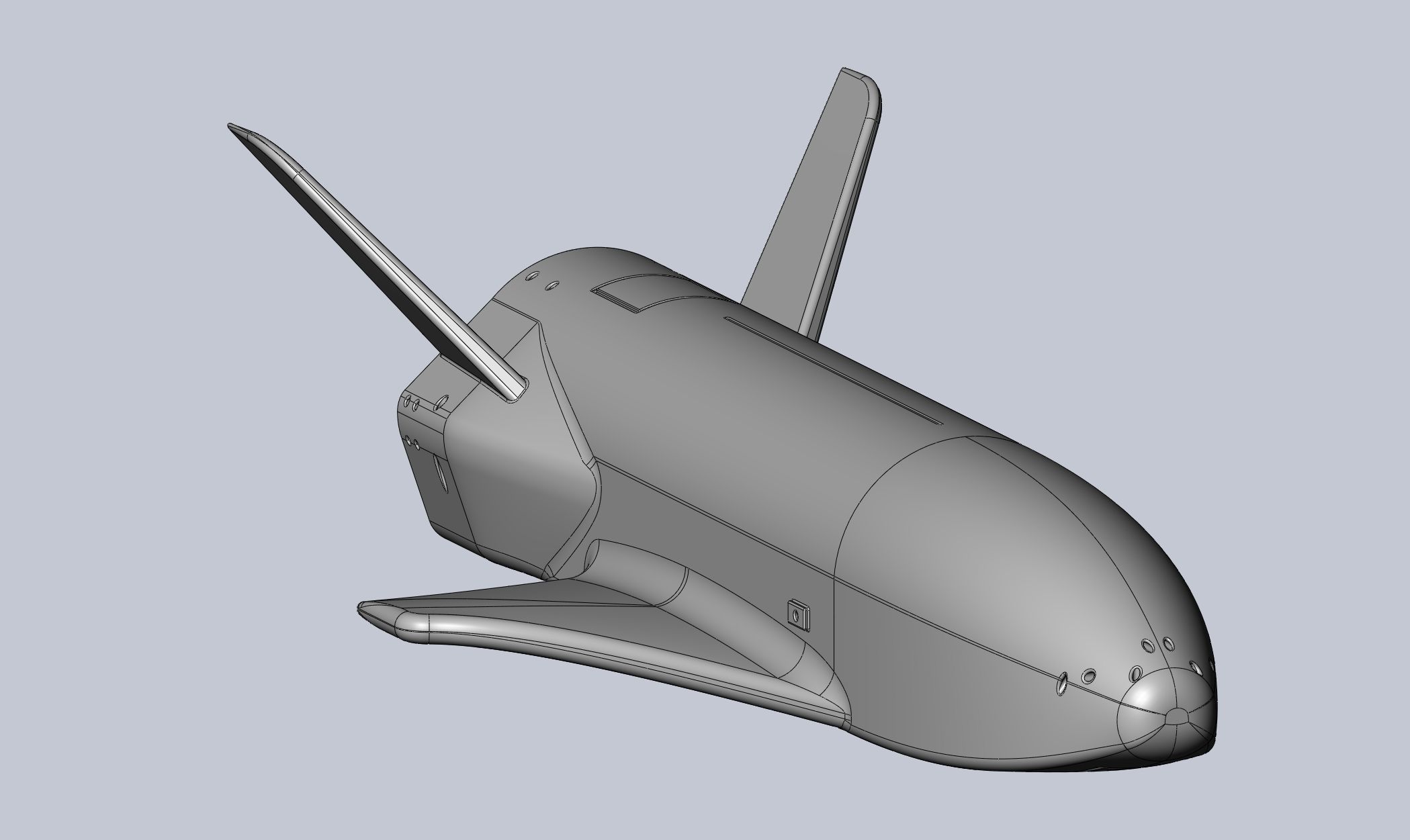 Boeing X-37B OTV Experimental Spaceplane Miniature 3D print model_10