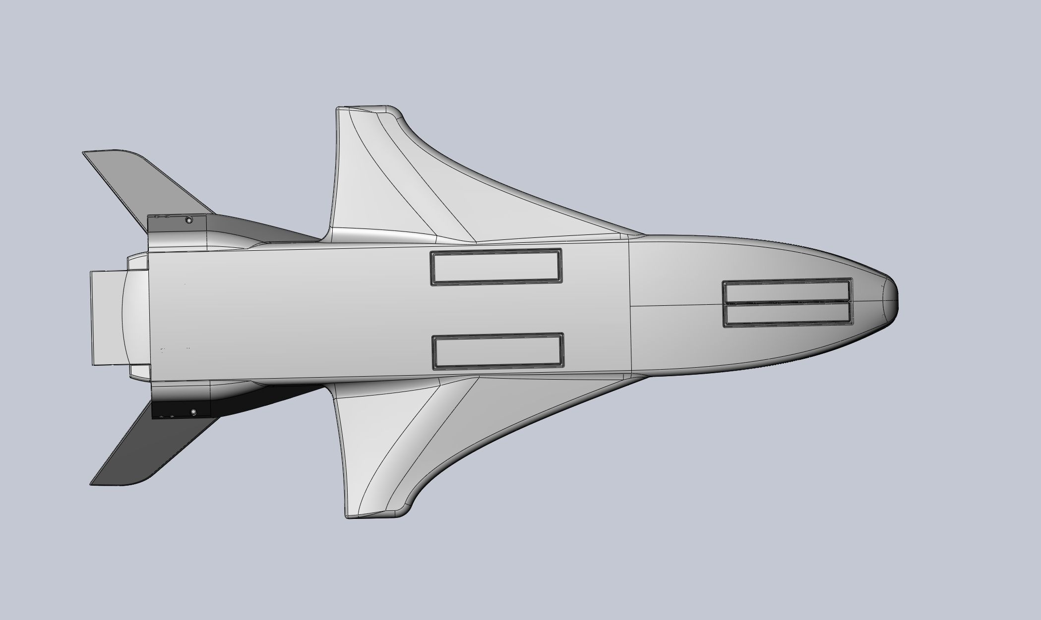 Boeing X-37B OTV Experimental Spaceplane Miniature 3D print model_32