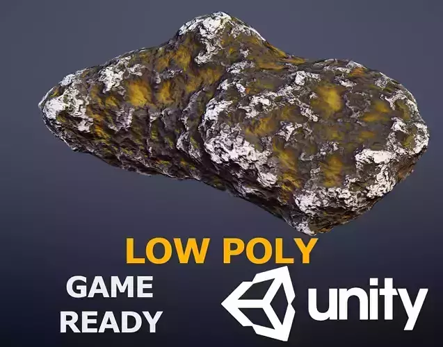 Asteroid rock Low-poly 3D model