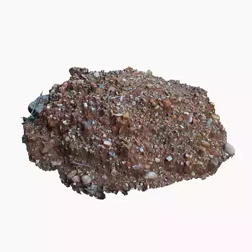 Mound rock Low-poly 3D model