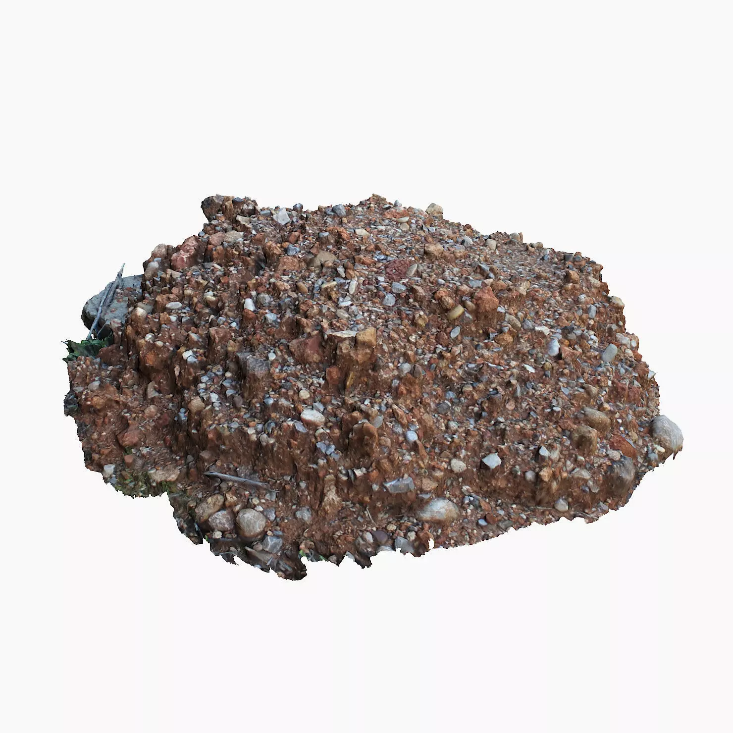 Mound rock Low-poly 3D model_0