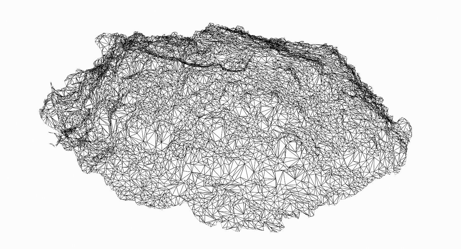 Mound rock Low-poly 3D model_8