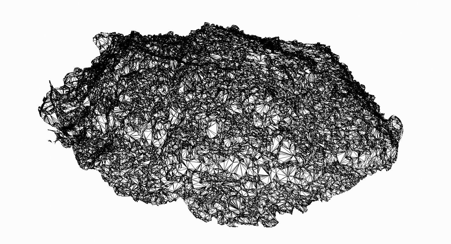 Mound rock Low-poly 3D model_7