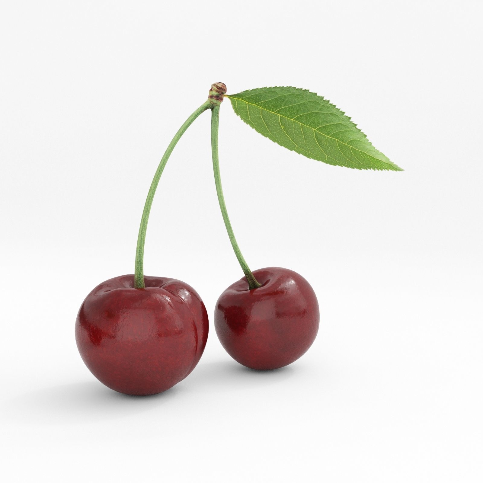 Cherry two cherries 3D model_4