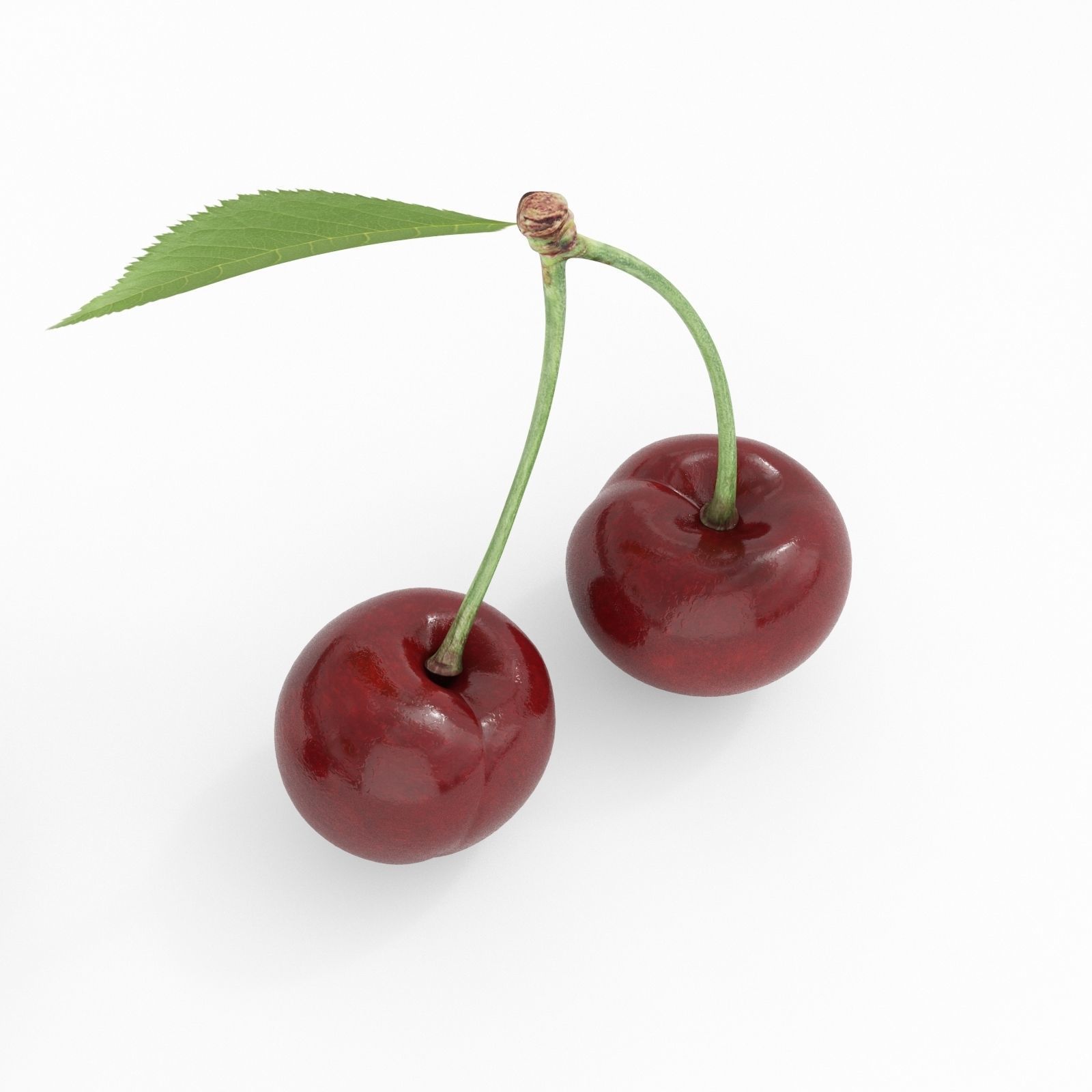 Cherry two cherries 3D model_6