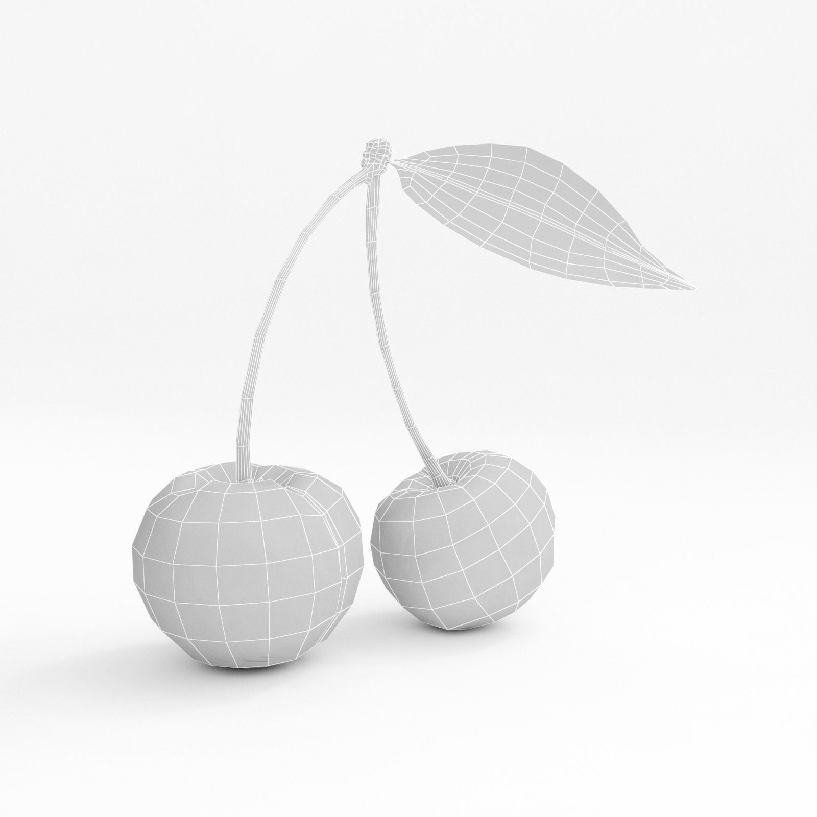 Cherry two cherries 3D model_8