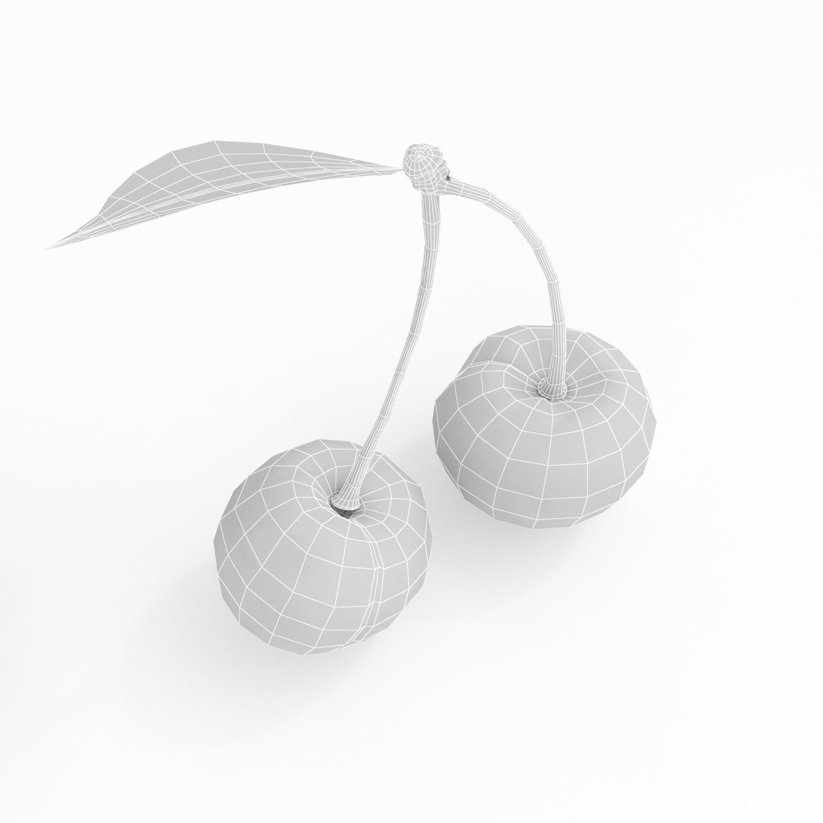Cherry two cherries 3D model_11