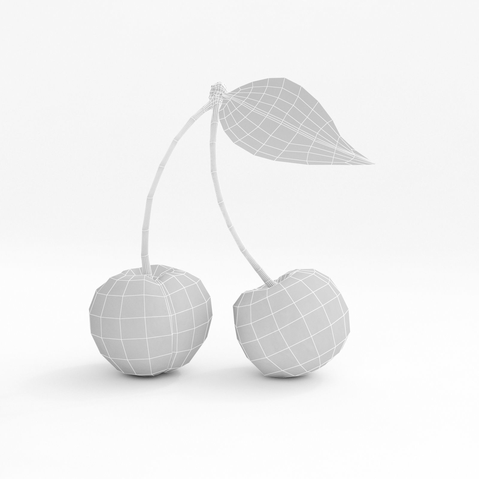 Cherry two cherries 3D model_14