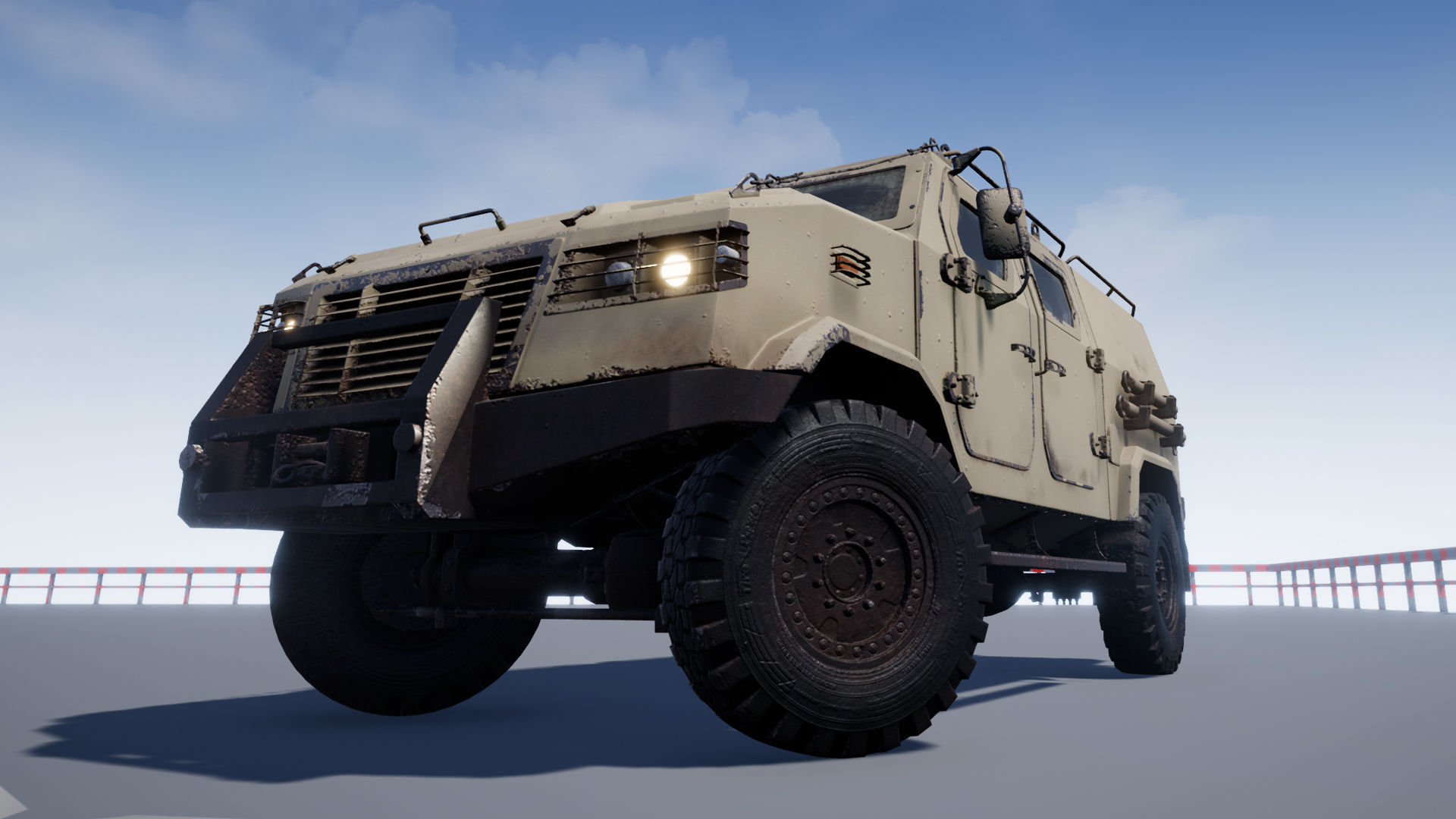 Armored Military Vehicle Low-poly 3D model_6