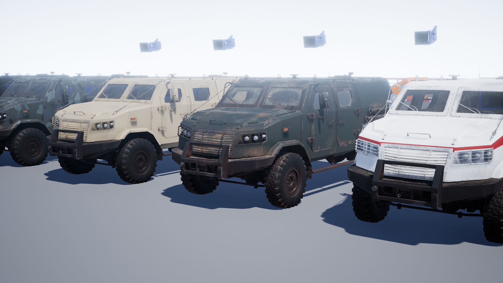 Armored Military Vehicle Low-poly 3D model_12