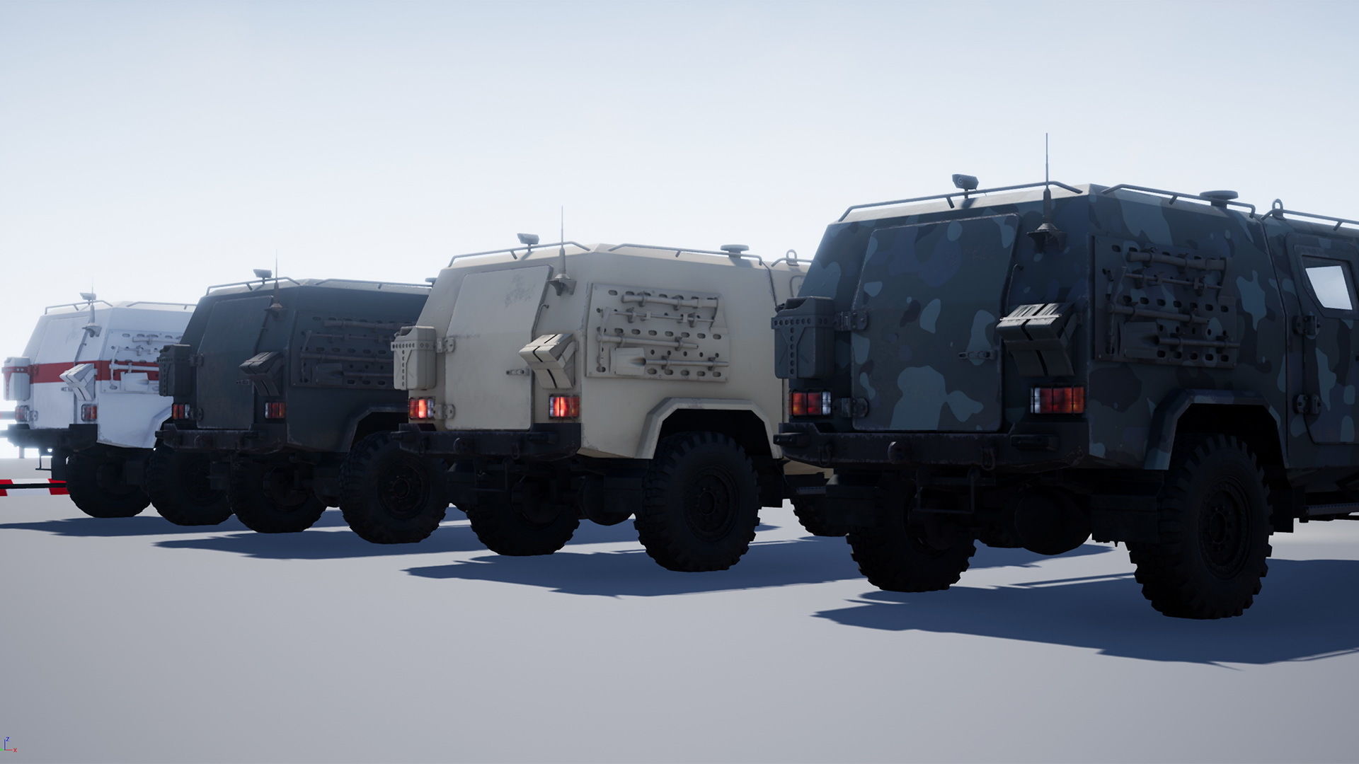 Armored Military Vehicle Low-poly 3D model_14