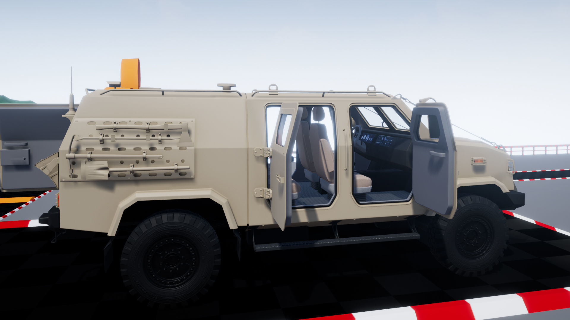 Armored Military Vehicle Low-poly 3D model_13