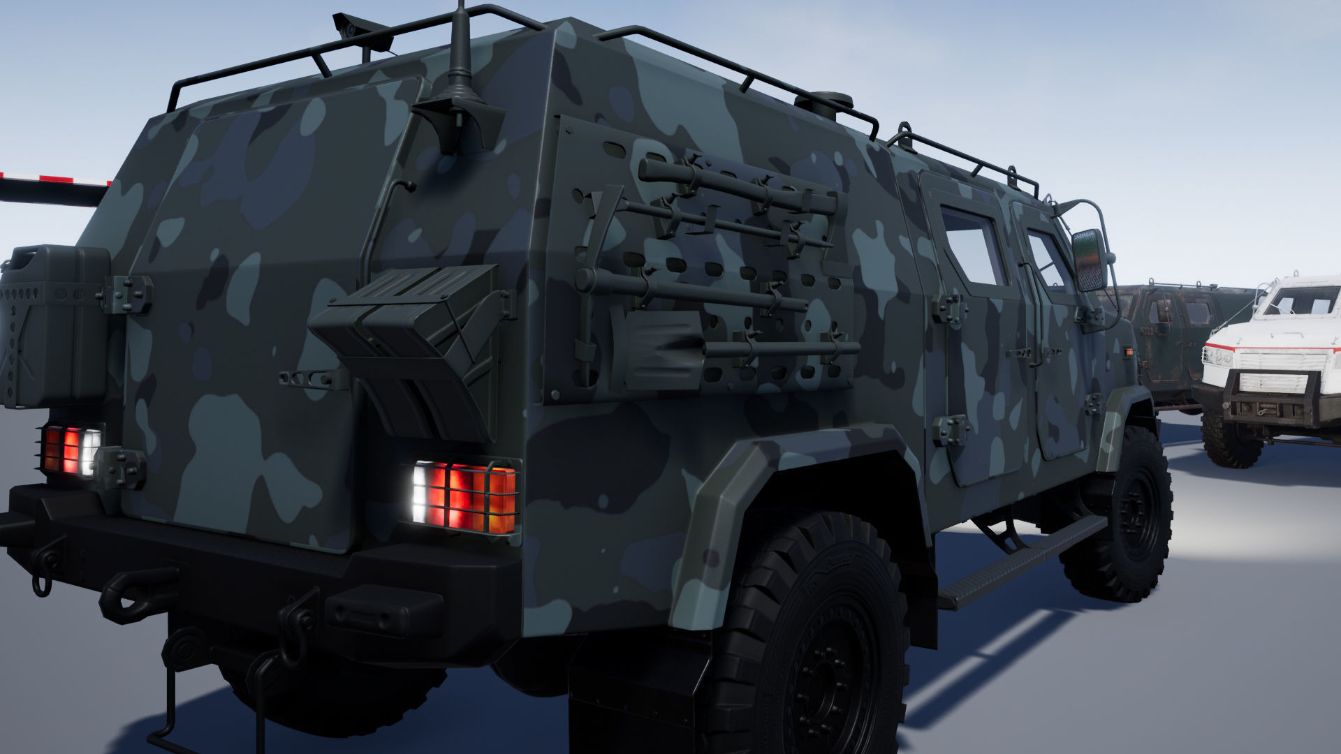 Armored Military Vehicle Low-poly 3D model_8