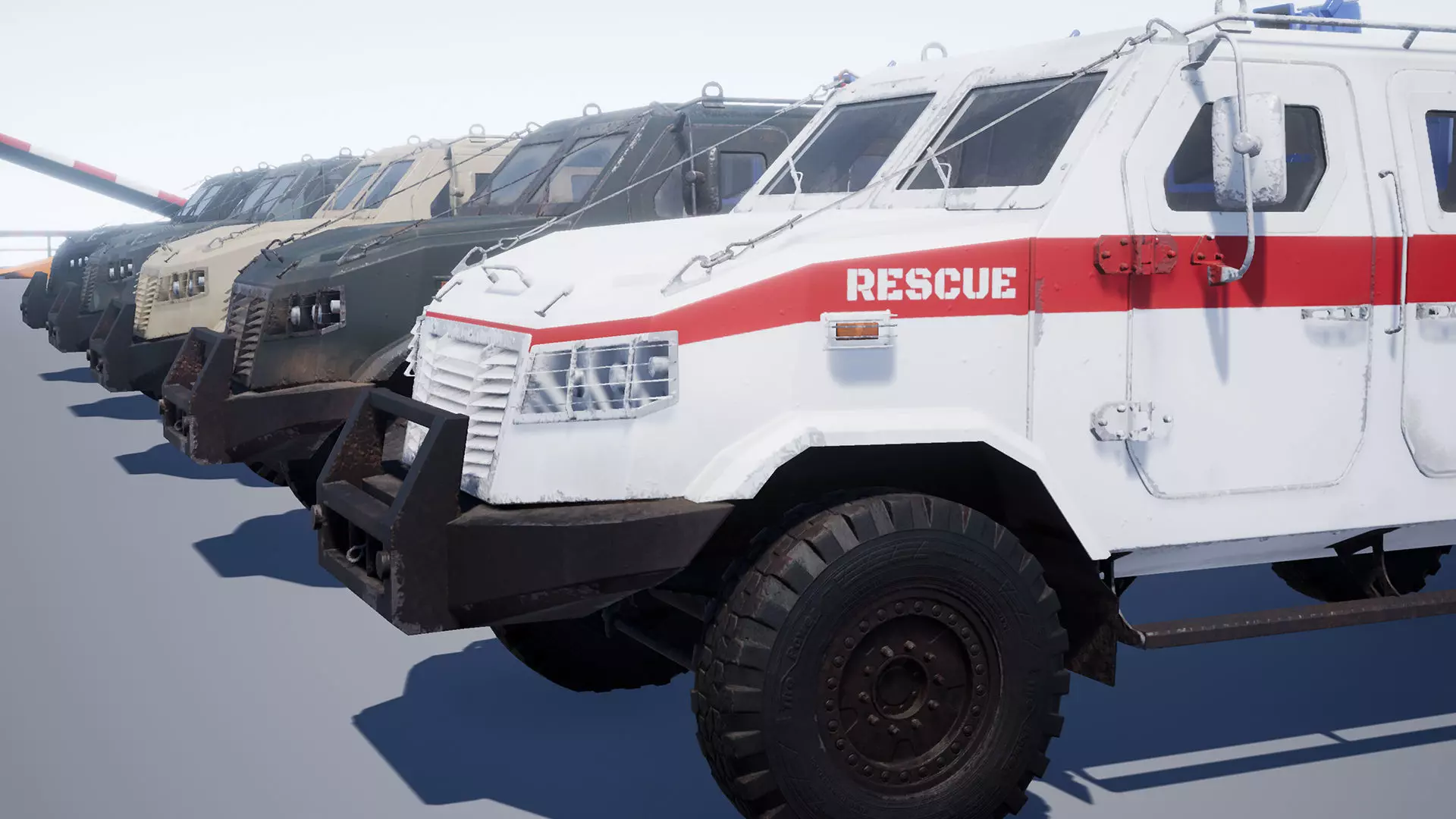Armored Military Vehicle Low-poly 3D model_0