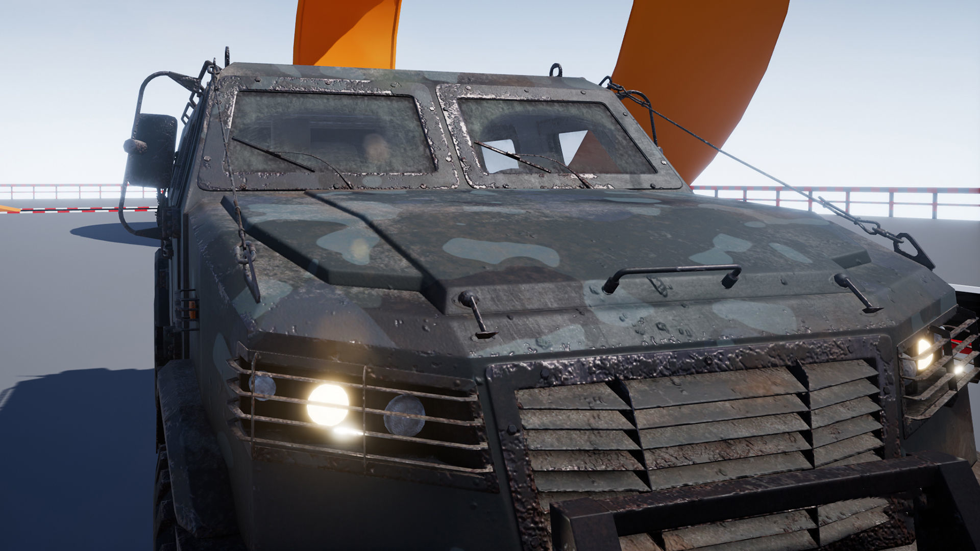 Armored Military Vehicle Low-poly 3D model_4