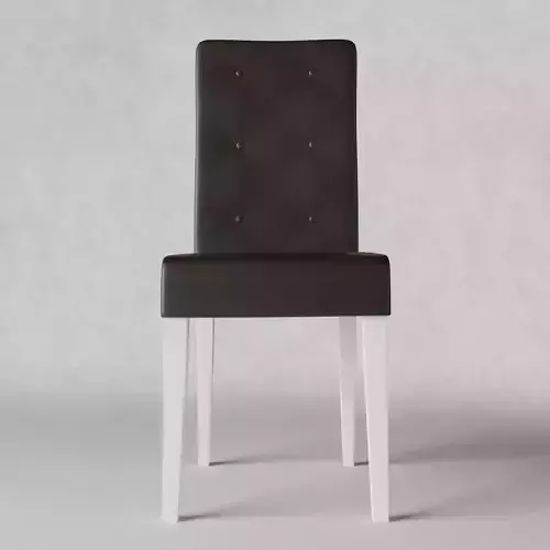 Chair black leather 3D model